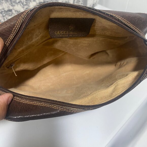 Vintage Gucci GG Supreme Sherry Line Shoulder Bag in Tan Brown - Picture 10 of 11